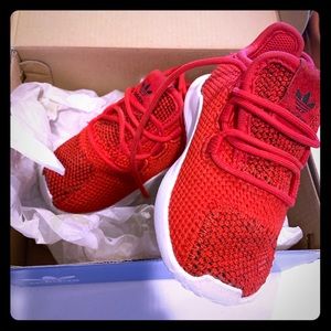 Boys Size 5 Adidas Red Tubular
